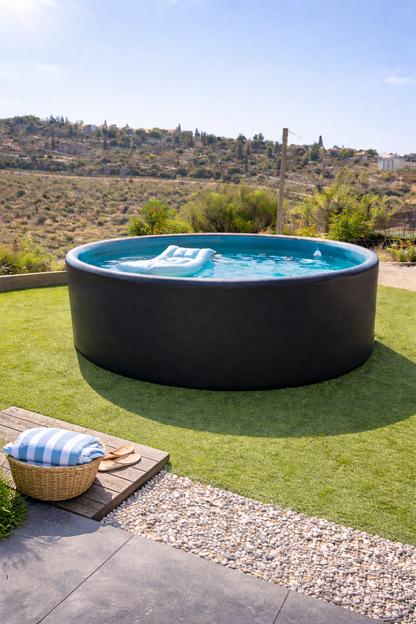 Ventelli High Pressure Drop Stitch Swimmingpool - 300 x  120 cm -  Inclusief handpomp - Grey-Blue