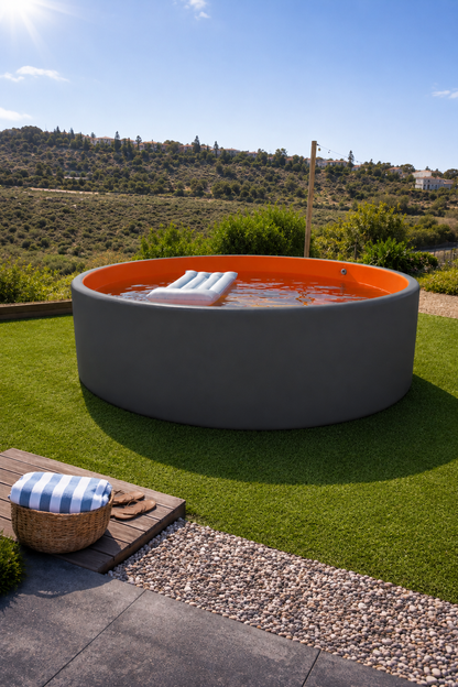 Ventelli High Pressure Drop Stitch Swimmingpool - 300 x 120 cm - Grey-Orange